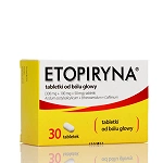 Etopiryna - tabletki od bólu głowy tabletki na ból głowy o umiarkowanym nasileniu, zwłaszcza pochodzenia zapalnego, 30 szt.