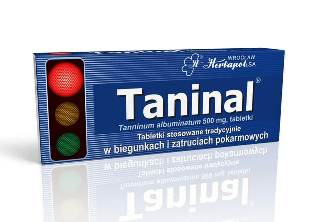 Taninal tabletki na biegunkę i zatrucie pokarmowe, 20 szt.