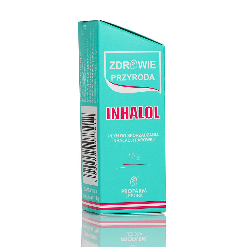 Inhalol płyn do inhalacji parowej na katar i trudności w odkrztuszaniu, butelka 10 g