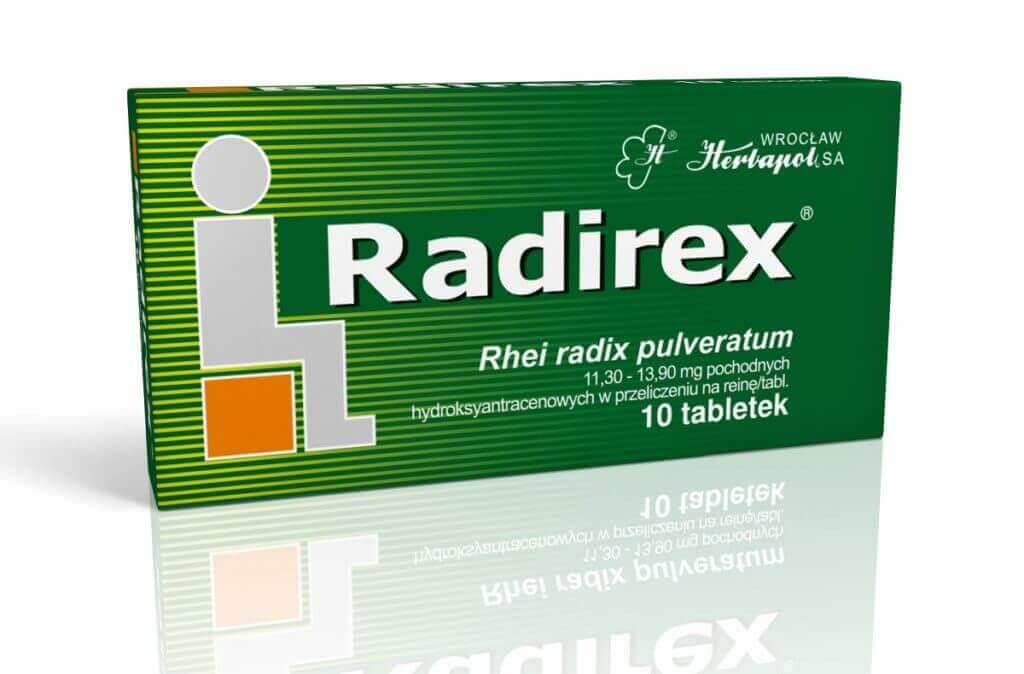 Radirex, tabletki przeczyszczające na zaparcia, 10 szt.