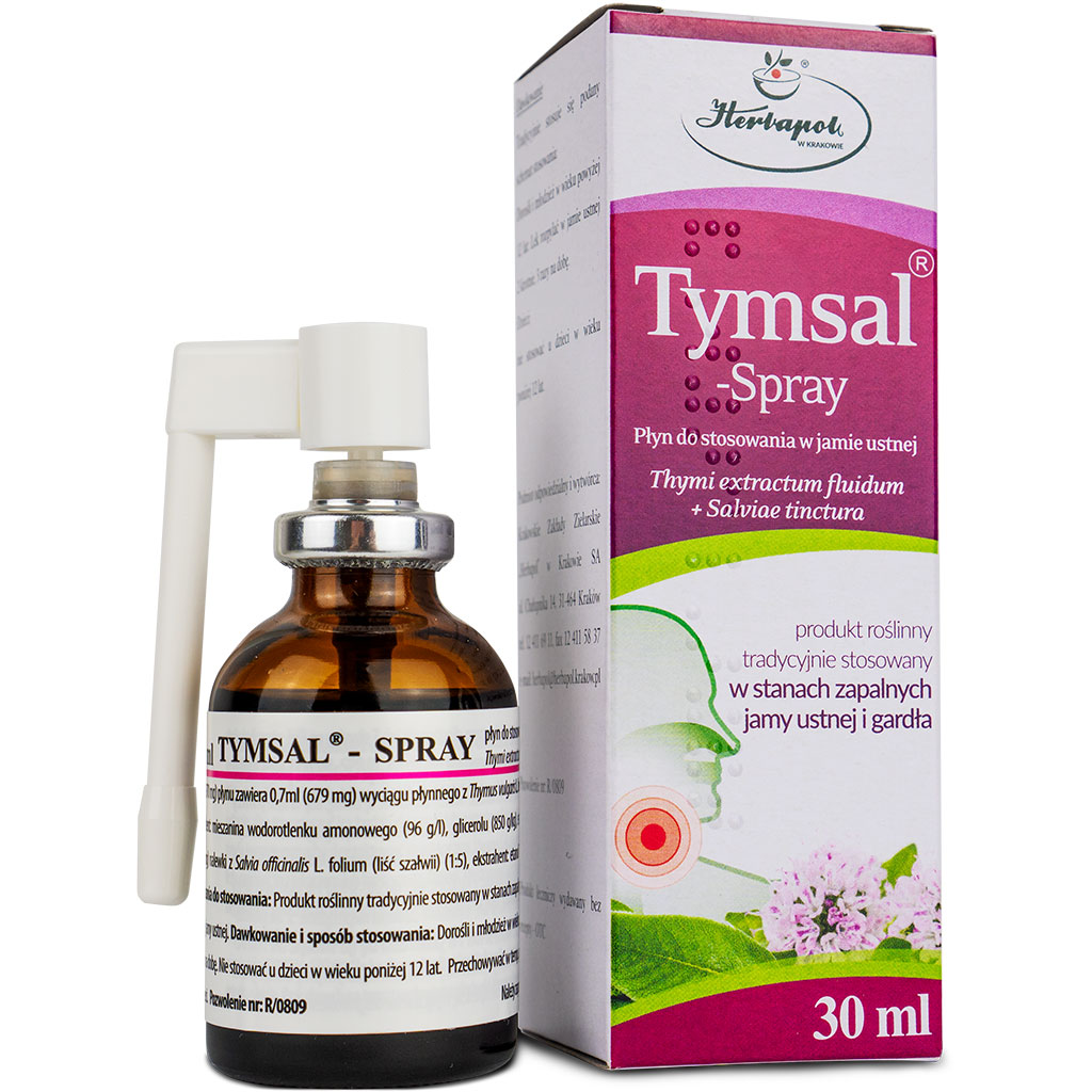 Tymsal spray, płyn na stany zapalne gardła i jamy ustnej z tymiankiem, 30 ml