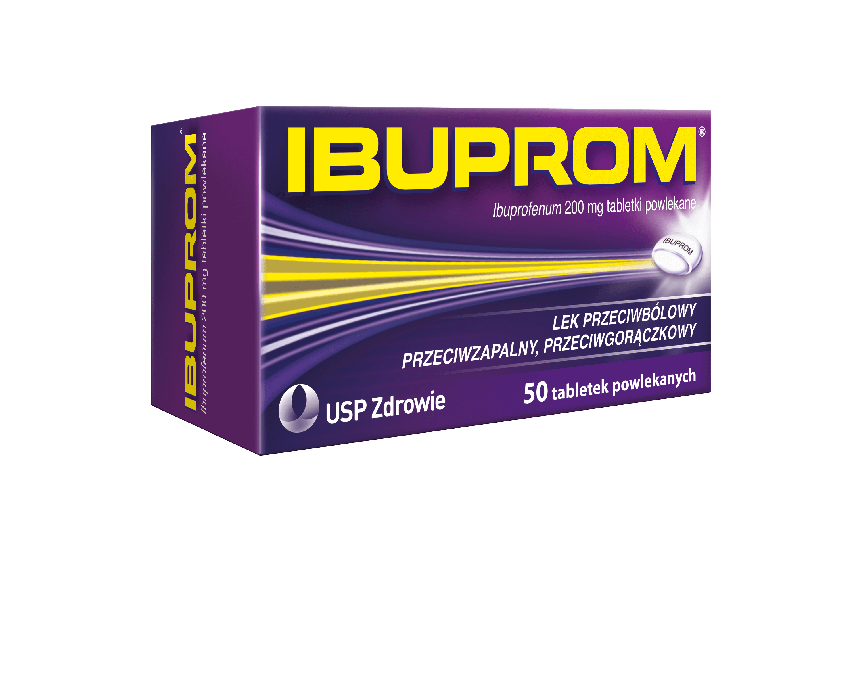 Ibuprom tabletki przeciwbólowe, przeciwgorączkowe, przeciwzapalne, 50 szt.