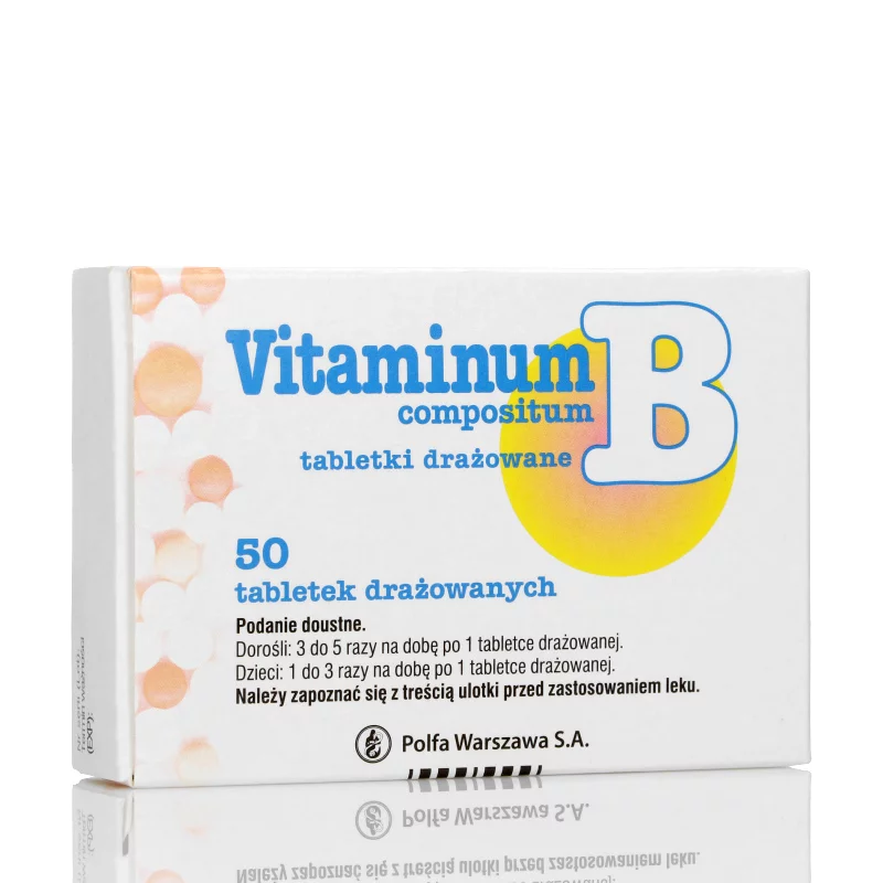 Vitaminum B compositum, tabletki na niedobory witamin z grupy B, 50 szt.