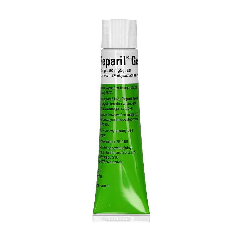 Reparil Gel N, żel na stłuczenia, krwiaki i urazy stawów, tuba 40 g