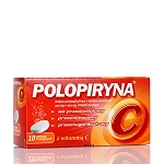 Polopiryna C tabletki musujące na ból słaby i umiarkowany, gorączkę, 10 szt.