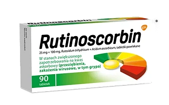 Rutinoscorbin, tabletki powlekane na odporność z witaminą C, 90 szt.