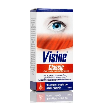 Visine Classic, krople do oczu łagodzące swędzenie podrażnienie i bolesność, butelka 15 ml