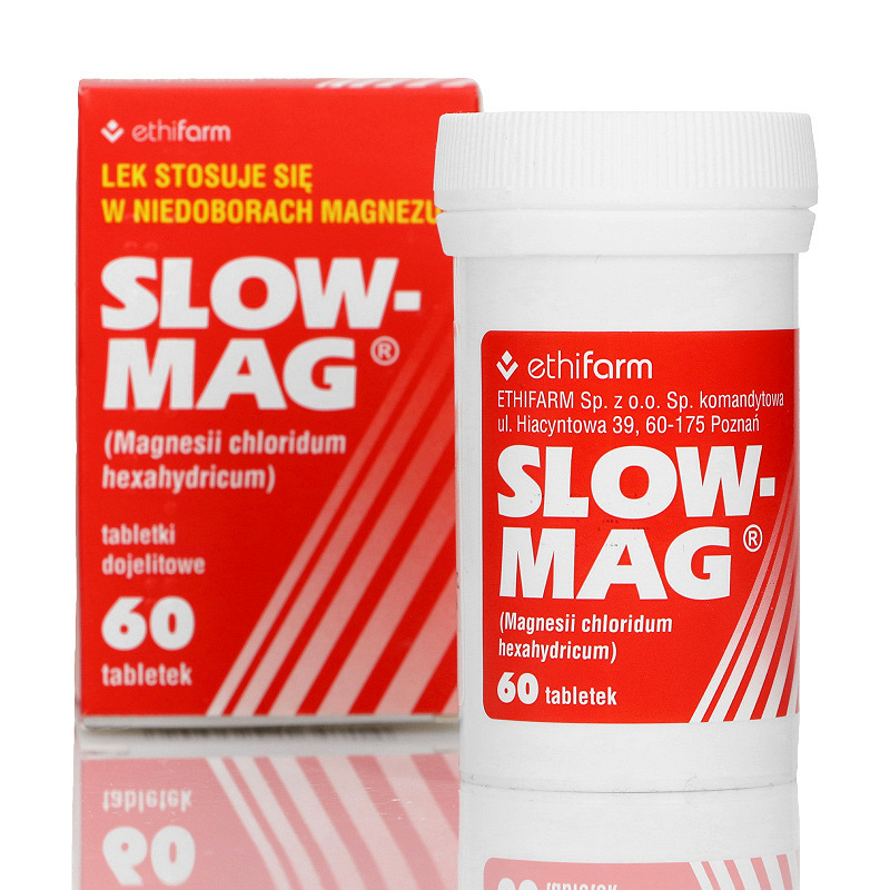 Slow-Mag, tabletki dojelitowe na niedobór magnezu, 60 szt.