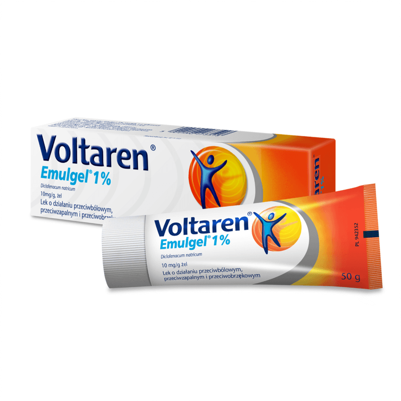 Voltaren Emulgel 1%, żel o działaniu przeciwbólowym, przeciwzapalnym i przeciwobrzękowym, 50 g