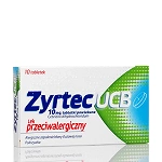 Zyrtec UCB 10 mg tabletki na objawy alergii i pokrzywkę, 10 szt.