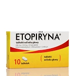 Etopiryna - tabletki od bólu głowy tabletki na ból głowy o umiarkowanym nasileniu, zwłaszcza pochodzenia zapalnego, 10 szt.