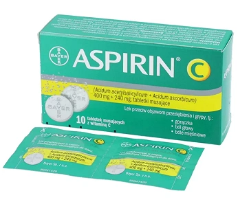 Aspirin C 400 mg + 240 mg, 10 tabletek musujących