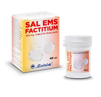 Sal Ems Factitium, tabletki musujące wykrztuśne z solą emską, 40 szt.