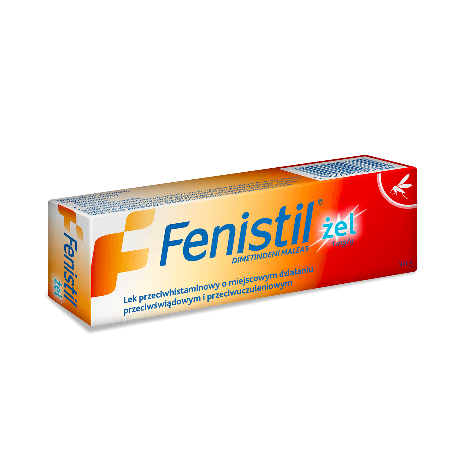 Fenistil, żel o miejscowym działaniu przeciwświądowym i przeciwuczuleniowym, tuba 30 g