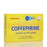 Coffepirine Tabletki od bólu głowy tabletki na ból różnego pochodzenia o nasileniu słabym i umiarkowanym, 6 szt.