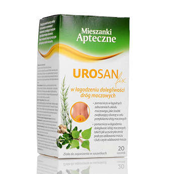 Urosan fix, zioła do zaparzania łagodzące zaburzenia układu moczowego, 20 sasz. x 2 g