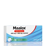 Maalox tabletki na zgagę, niestrawność, 40 szt.