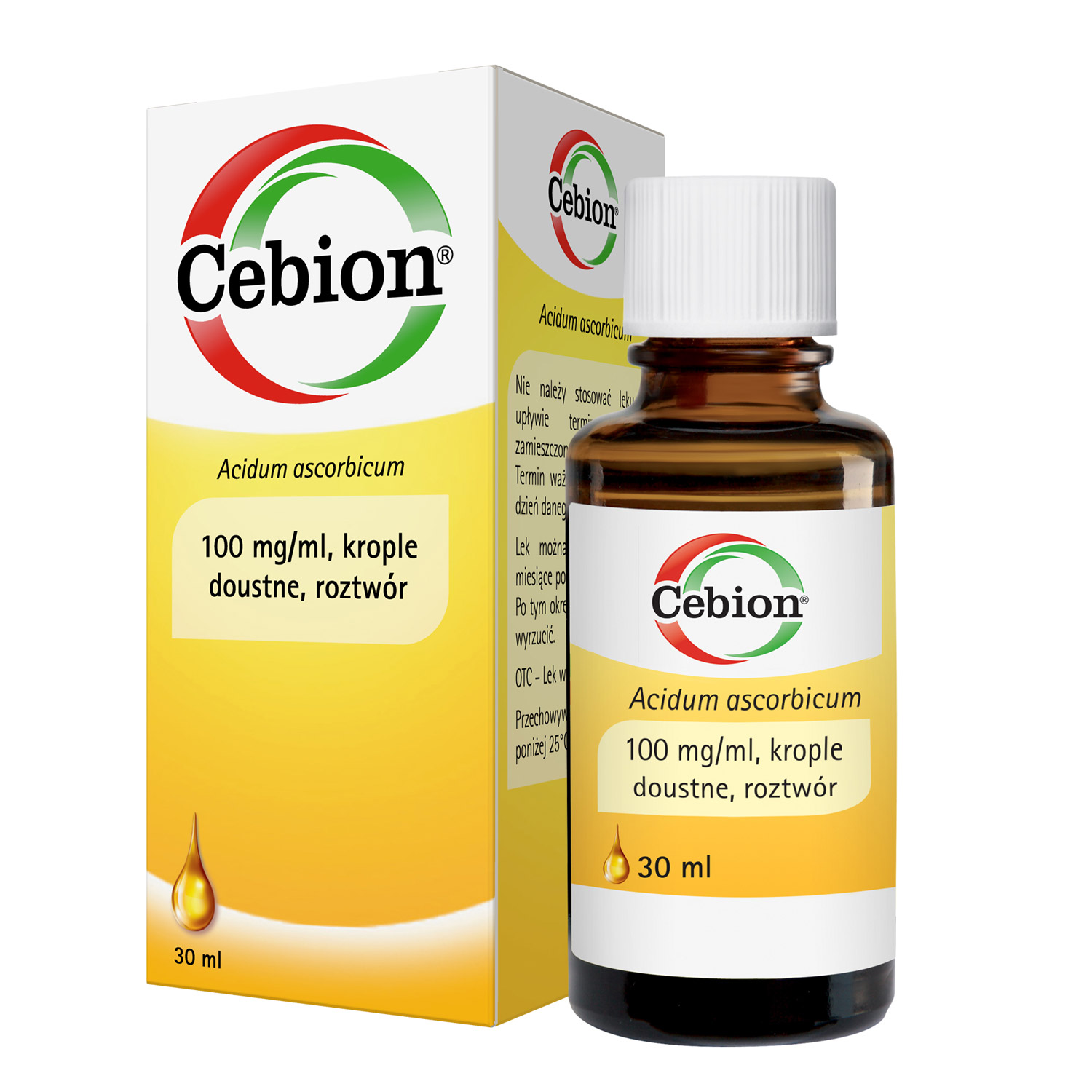 Cebion, krople na niedobór witaminy C, butelka 30 ml