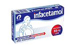 Infacetamol Farmina 50 mg czopki doodbytnicze przeciwbólowe i pzeciwgorączkowe dla niemowląt, 10 szt.