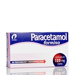 Paracetamol Farmina czopki o działaniu przeciwbólowych i przeciwgorączkowym, 125 mg, 10 szt.