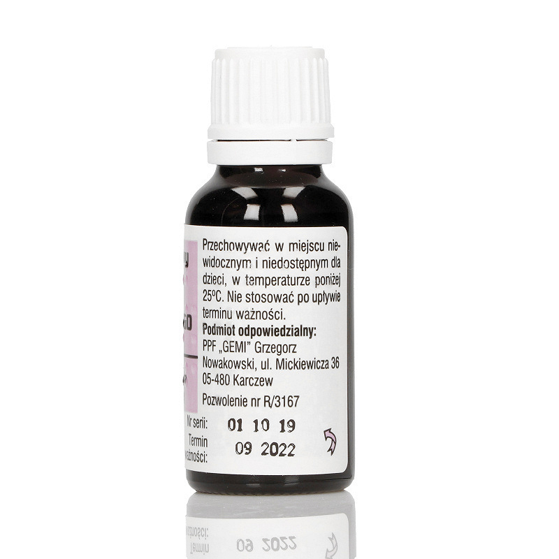 Spirytusowy roztwór fioletu gencjanowego 1%, płyn dezynfekujący na skórę, butelka 20 ml