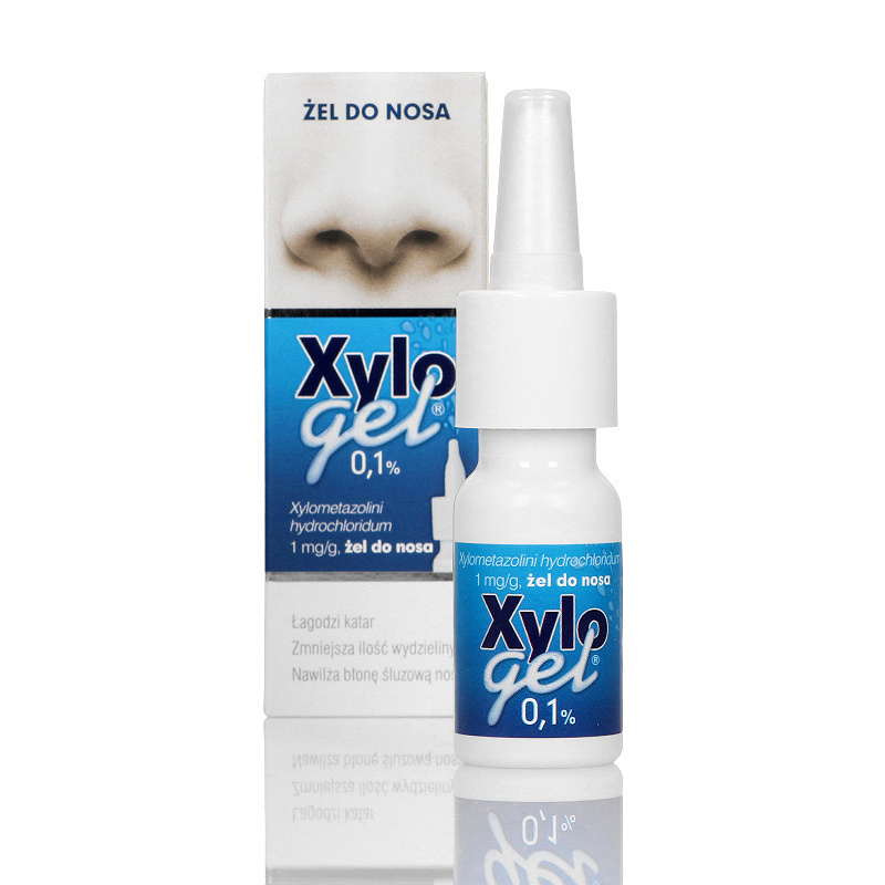 Xylogel 0,1%, żel łagodzący katar, zmniejszający ilość wydzieliny, butelka 10 g