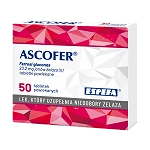 Ascofer tabletki na niedobór żelaza, 50 szt.