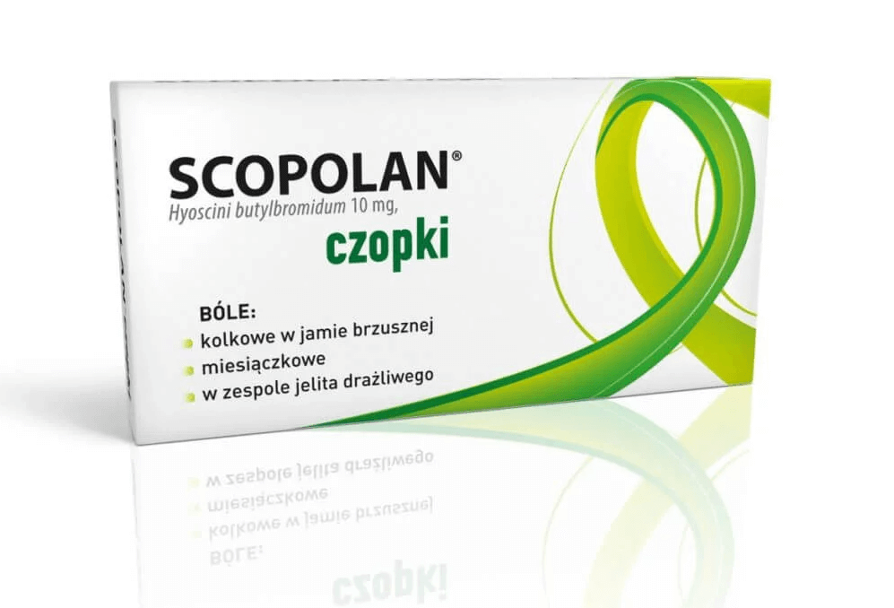 Scopolan, czopki doodbytnicze na bóle kolkowe w jamie brzuchnej, miesiączkowe, w zespole jelita drażliwego, 10 mg, 6 szt.