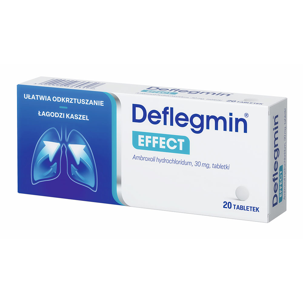 Deflegmin Effect tabletki ułatwiające odkrztuszanie, 20 szt. 
