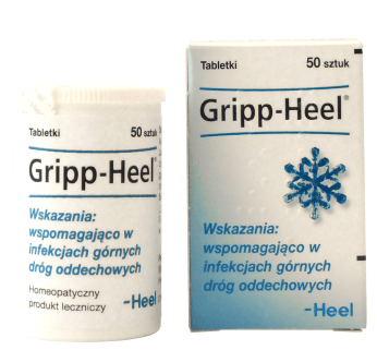 Gripp-Heel, tabletki wspomagające w infekcjach górnych dróg oddechowych, 50 szt.