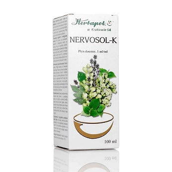 Nervosol K, płyn uspokajający w stanach napięcia nerwowego, butelka 100 ml