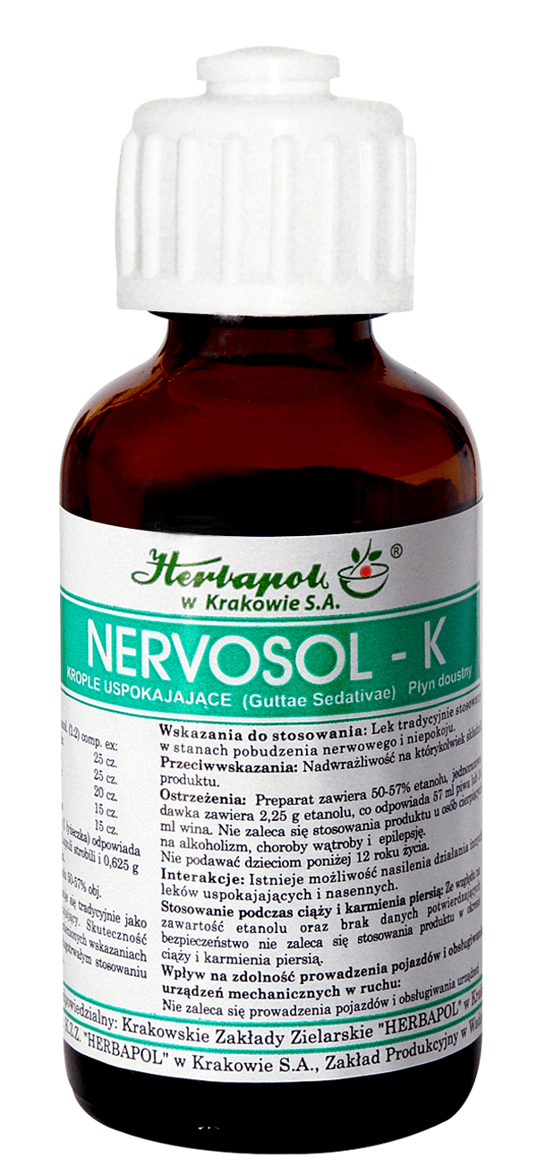 Nervosol K płyn uspokajający w stanach napięcia nerwowego, butelka 35 ml