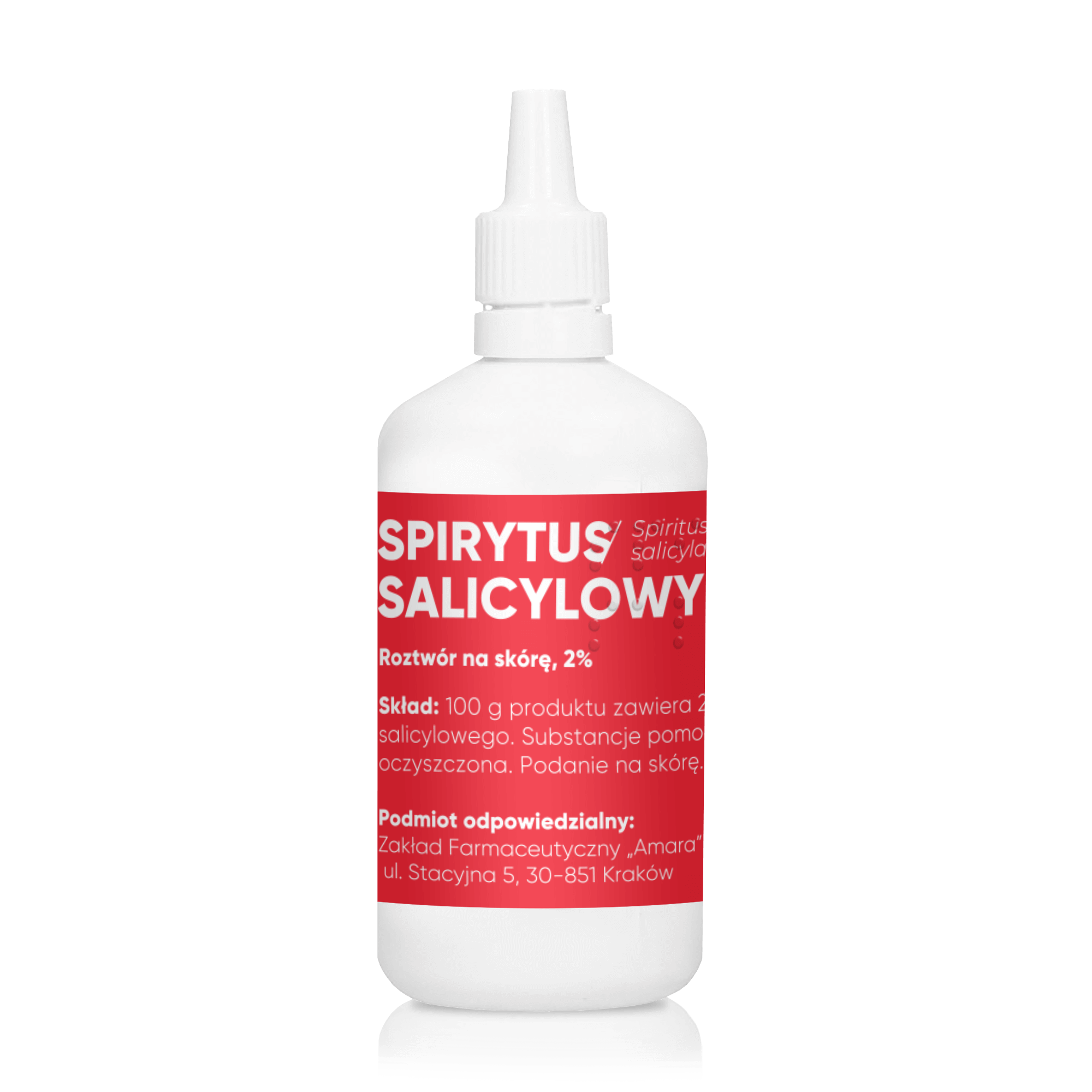 Spirytus salicylowy, roztwór o działaniu dezynfekującym na skórę , butelka 100 g