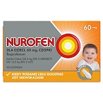 Nurofen dla dzieci czopki o działaniu przeciwbólowym, przeciwgorączkowym, 10 szt.