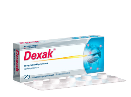Dexak tabletki na ból o słabym i średnim nasileniu, 10 szt.