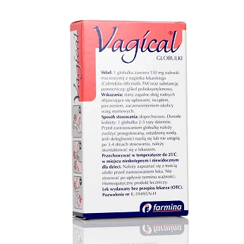 Vagical, globulki dopochwowe na pieczenie i zaczerwienienie okolic warg sromowych, 10 szt.
