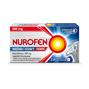 Nurofen Forte Mięśnie i Stawy, tabletki powlekane na bóle mięśni i stawów, 400 mg, 24 szt.