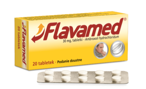 Flavamed, tabletki na kaszel mokry, 20 szt.