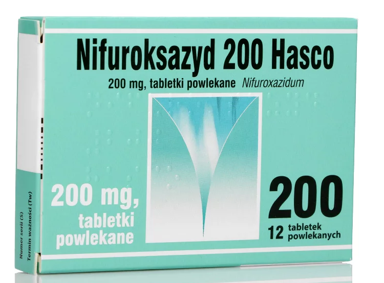 Hasco Nifuroksazyd 200 mg tabletki powlekane na biegunkę , 12 szt.
