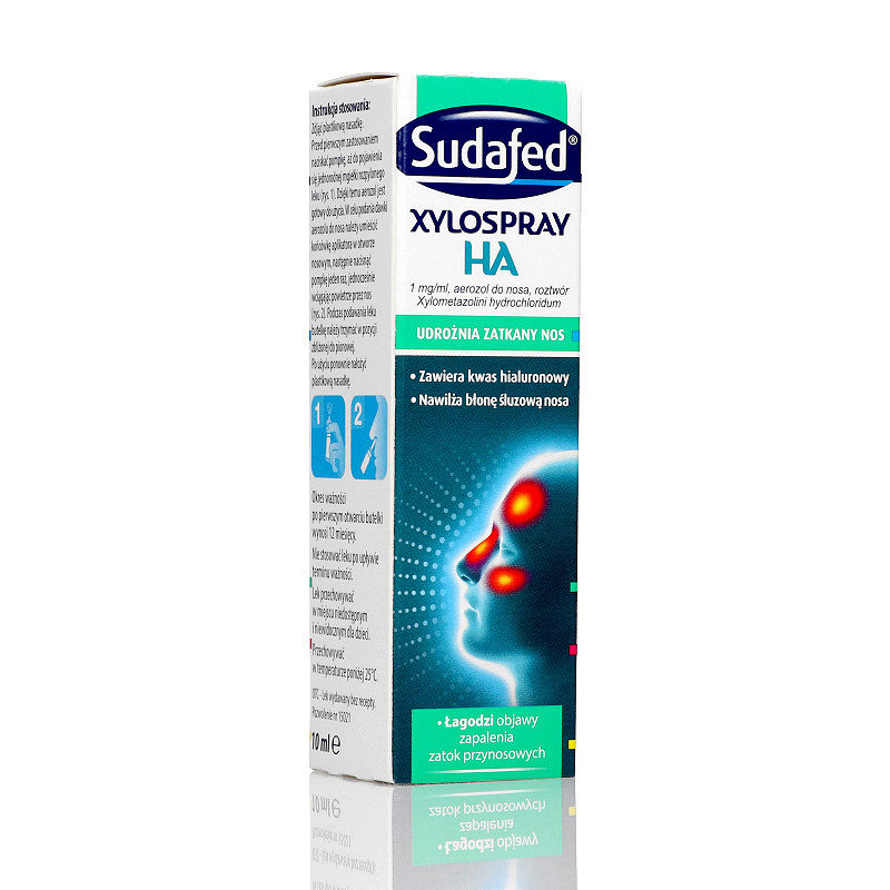 Sudafed XyloSpray HA, aerozol udrażniający nos i zatoki, butelka 10 ml
