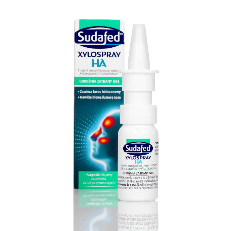 Sudafed XyloSpray HA, aerozol udrażniający nos i zatoki, butelka 10 ml