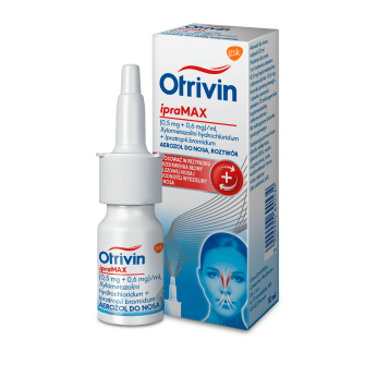 Otrivin ipra MAX, aerozol na przeziębienie, zapalenie błony śluzowej nosa, butelka 10 ml