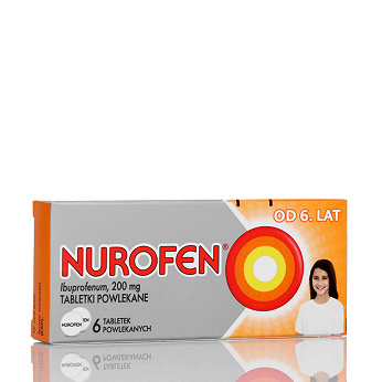 Nurofen, tabletki na ból różnego pochodzenia o słabym i umiarkowanym nasileniu, 6 szt.