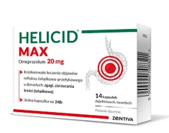 Helicid Max (Piastprazol), kapsułki dojelitowe na refluks i zgagę, 14 szt.