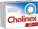 Cholinex pastylki w stanach zapalnych gardła i jamy ustnej, 32 szt.
