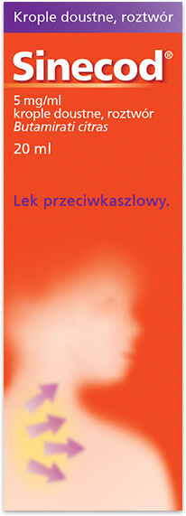 Sinecod, krople na kaszel różnego pochodzenia dla dzieci, butelka 20 ml