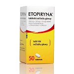 Etopiryna - tabletki od bólu głowy tabletki na ból głowy o umiarkowanym nasilenie, zwłaszcza pochodzenia zapalnego, 50 szt.