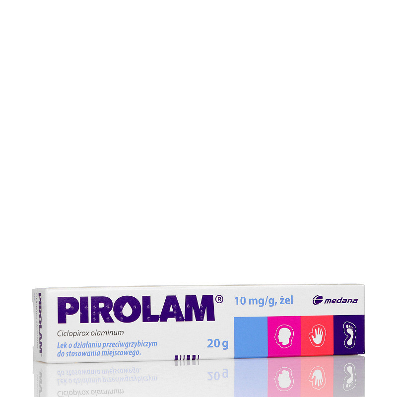 Pirolam, żel przeciwgrzybiczy do stosowania na skórę, tuba 20 g