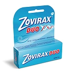 Zovirax Duo krem stosowany w leczeniu nawrotowej opryszczki warg i twarzy, tuba 2 g
