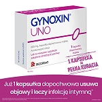 Gynoxin Uno kapsułki dopochwowe na drożdżycę błon śluzowych narządów płciowych, 1 szt.